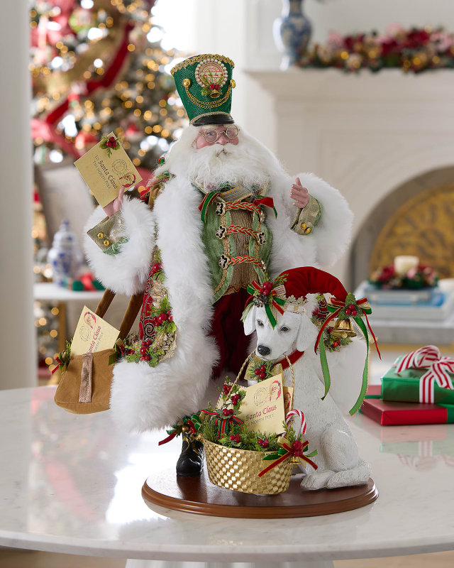 Limited Edition Santa's Mail Call with Dog Christmas Decor